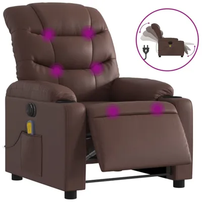 Produktbild von Massagesessel Elektrisch Braun Kunstleder