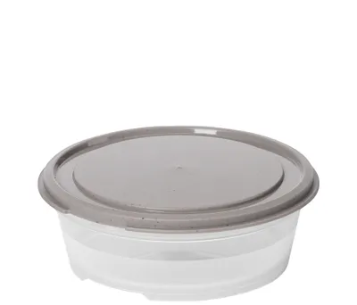 Produktbild von smartstore Frischhaltedose rund 0,6 L grau / transparent