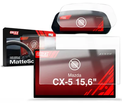 Immagine prodotto di Pellicola opaca 2 in 1 per display auto per Mazda CX-5 15,6" (2026), Grizz Protector
