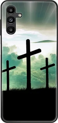 Produktbild von König Design Hülle kompatibel mit Samsung Galaxy A13 5G Kunststoff Soft Handyhülle - Handy Case Kreuze