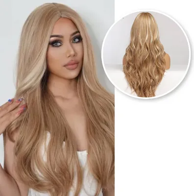Obrázok produktu pre SassyGoods® Blonde parochňa - Dámske parochne s dlhými vlasmi - Nastaviteľné - Blond s melírom - 70 cm