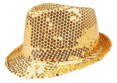 Produktbild von Hut Pailletten gold