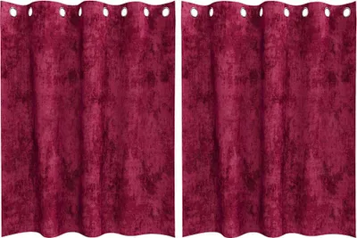 Produktbild von vidaXL Samtvorhänge 2 stk. Weinrot 140 x 140 cm Samt