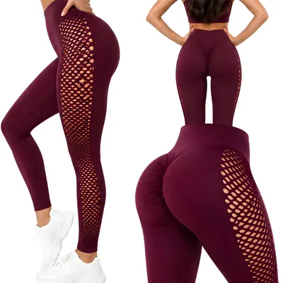 Obrázok produktu pre Dámske Push Up legíny ZR-40897 - Bordová/S/M pre dokonalú siluetu KP40897