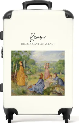 Produktbild von NoBoringSuitcases.com® Großer Koffer - Kunst - Renoir - Alte Meister - Frau - Vintage - Kombinationsschloss TSA - Hartschalen Trolley 4 Rollen - 72 liter - Reisekoffer - 66 cmKoffer Mittelgroß 67x43x25 cm, 72L,
