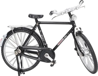 Obrázok produktu pre 1:10 Model bicykla zo zliatiny, kolekcia vintage miniatúrnych simulátorov, samostatný bicykel s nafukovačom, čierny