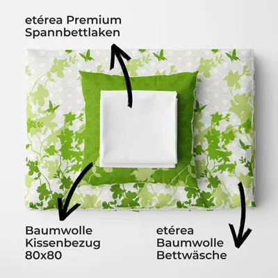 Produktbild von etérea Spannbettlaken Baumwolle Grün