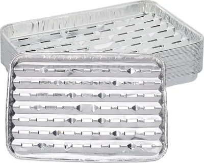 Zdjęcie produktu dla zestaw 25 aluminiowych tacek do grilla relaxdays
