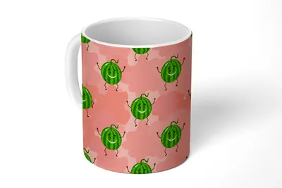 Obrázok produktu pre KitchenYeah® Hrnček na kávu Hrnček na kávu 350 ml Melón - vzor - Kawaii šálka - foto hrnček - hrnček - keramický hrnček - hrnček na čaj - hrnček na kávu - kancelársky hrnček
