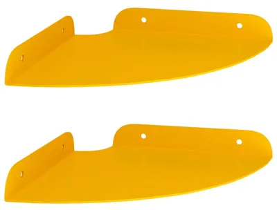 Immagine prodotto di vidaXL Mensola angolare sospesa, 2 pezzi, giallo senape, 18 x 18 x 2 cm