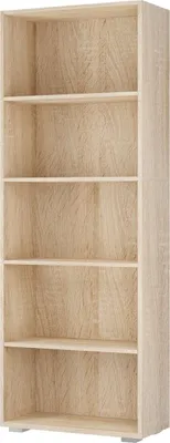 Produktbild von CASARIA® Bücherregal 5 Fächer 190x60x28cm Höhenverstellbare Böden Holz Offen Modern Stehend Arbeitszimmer Büro Wohnzimmer Standregal Regal Vela Eiche