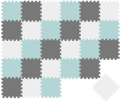 Produktbild von 27 Teile Spielmatte Baby Puzzlematte 30x30 Krabbelmatte Bodenmatte Kinderzimmer