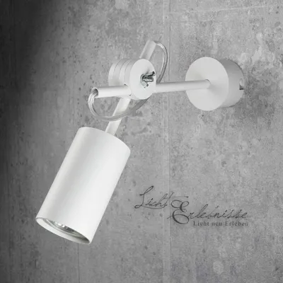 Produktbild von Wandspot Vintage EYE Weiß Metall GU10 Industrial Wandlampe Wohnzimmer Schlafzimmer Flur