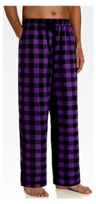 Produktbild von Karierte Pyjamahose für Herren, lange Schlafanzughose mit elastischem Bund, leichte Pyjamahose, klassische Schlafanzughose mit weitem Bein, Loungewear, bequeme Freizeithose