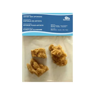 Obrázok produktu pre Prírodné špongie na jemné póry, balenie 3 ks, 2,5-7,6 cm