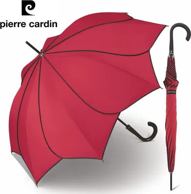 Produktbild von pierre cardin Regenschirm Stockschirm Automatik Sunflower Blütendach rot