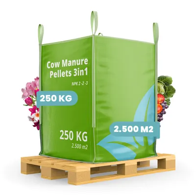 Zdjęcie produktu dla Granulki z Obornika Krowiego 3w1 (250 kg – na 2500 m2) - Organifer