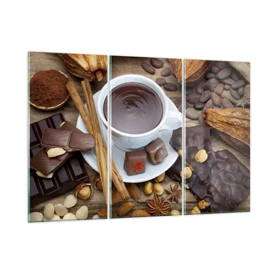 Produktbild von Bilder auf glas - Tasse Schokolade trinken Zimt - 165x110cm - Glasbilder - Wandbilder - Kunstdruck - zum Aufhängen bereit - Wanddekoration aus Glas - Glas Bilder - Wandbild auf Glas - GCE165x110-2488