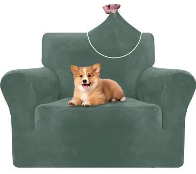Immagine prodotto di Copertura elastica per divano a uno posto, color verde chiaro, antiscivolo