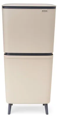 Productafbeelding van Brabantia - Afvalbak voor afvalscheiding, SortUp Hi, 20 + 25 liter, zachtbeige