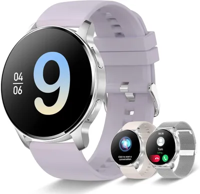 Produktbild von Iaret Smartwatch Damen Herren 1.32 Zoll Runddisplay, Telefonfunktion, Fitnessuhr mit Herzfrequenz, Schlaf, SpO2, 20 Sportmodi, IP68 wasserdicht