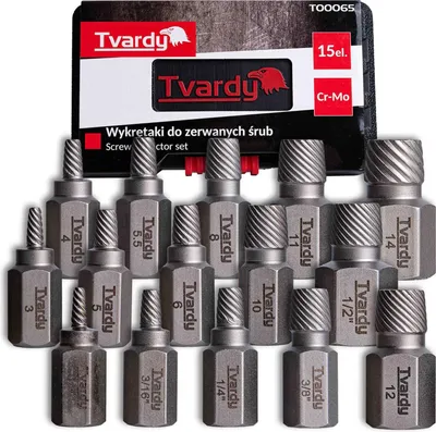 Immagine prodotto di Set estrattore di viti e dadi danneggiati ,15 pezzi Tvardy