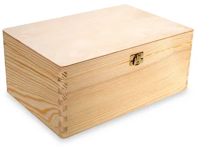 Productafbeelding van Houten opbergdoos met deksel 30 x 20 x 13,5 cm