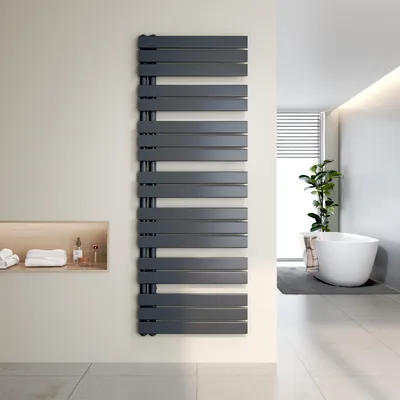 Image de Heilmetz Radiateur sèche-serviettes Radiateur design avec raccordement à gauche ou à droite Raccordement central Latéral Anthracite 166.2x60cm 977w