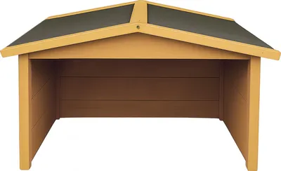 Produktbild von Garage für Mähroboter Robustes Holzhaus mit Wetterschutz Natur