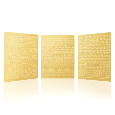 Produktbild von CraftWerk Buchstaben Kerzenaufkleber, Klebebuchstaben Sticker zum Aufkleben und verzieren für Hochzeit, Taufe, Konfirmation, Kommunion - Gold Kursiv