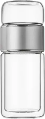 Zdjęcie produktu dla Zaparzacz do herbaty Flasche 420 ml Doppelschicht Edelstahl Leckage Proof Glaswasser für Büroreisen nach Hause