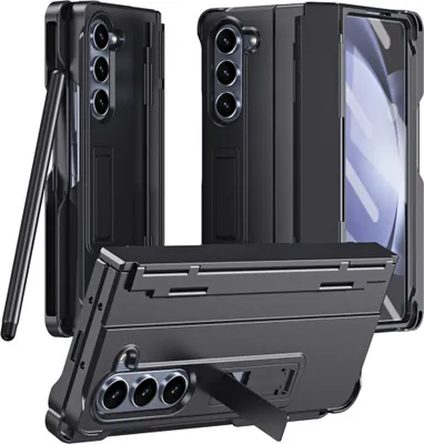 Immagine prodotto di Custodia per Samsung Galaxy Z Fold 6 Cover rigida antiurto con penna, protezione cerniera e protezione schermo nero