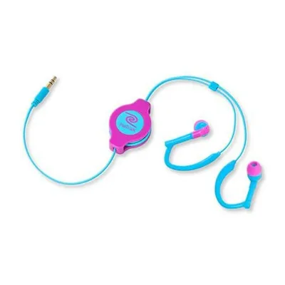 Immagine prodotto di Cuffie sportive in-ear retrattili - Blu/Rosa