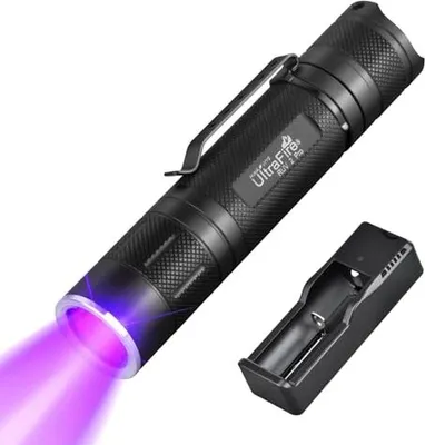 Produktbild von Ultrafire UV -Torch 395nm Schwarzlicht LED -LED -Taschenlampe 2 Modi kleine ultraviolette Lampenhärtung Harzharz Erkennende tierische Urinblutspuren
