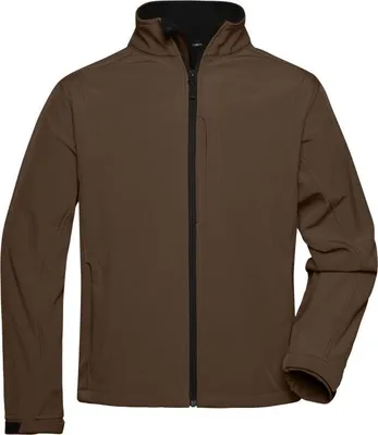 Produktbild von James & Nicholson Herren-Jacke, Softshell, Gr. L,braun