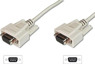 Produktbild von Digitus Datentransfer Anschlusskabel, D-Sub9/Bu - D-Sub9/Bu, 3 m, VGA (D-Sub), VGA (D-Sub), Beige, Nickel, Kupfer