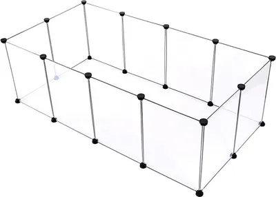Image de Cage pour petits animaux Enclos libre avec dalles de sol, parc, enclos pour cochons d'Inde, en plastique, enclos pour hamsters, lapins, hérissons, 143*71*47cm