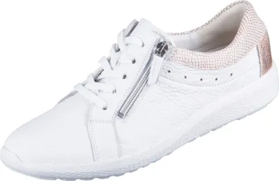Obrázok produktu pre Waldläufer dámske šnurovacie topánky Ira šnurovacia obuv kombinácia koža/textil voľný čas športová obuv hladká biela šnurovacia pohodlná
