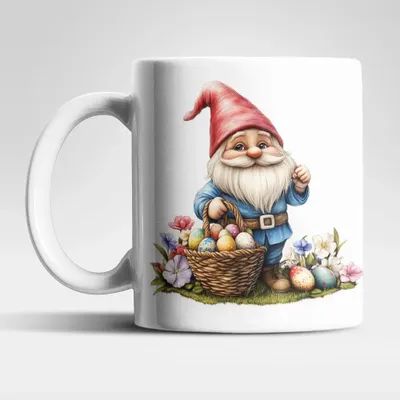 Produktbild von Ostern Gnom Ostereier Kaffeetasse Teetasse Tasse Geschenkidee 325 ml – Gnom-02