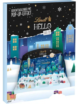Zdjęcie produktu dla Lindt Hello Advent Calendar Pop Up Door Milk Chocolate 244g