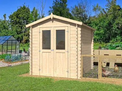 Produktbild von Gartenhaus BBH "Mini 2 D" 28 mm Satteldach
