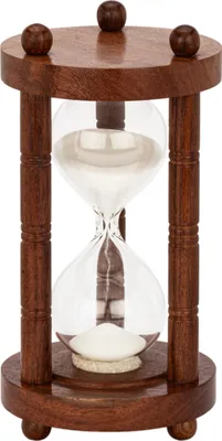 Produktbild von NKlaus Nautische Sanduhr 3 Säulen Holz 15min. 15,5x8,5cm Zeitmesser Maritime Dekoration 14990