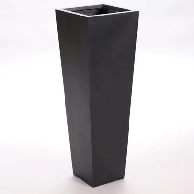Produktbild von Elegant Einrichten | Pflanzkübel | Fiberglas | säule | konisch | 38x38x100cm | elegant schwarz-matt.
