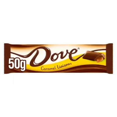 Produktbild von Dove Liaison Caramel Chocoladereep - 24x 50 gram