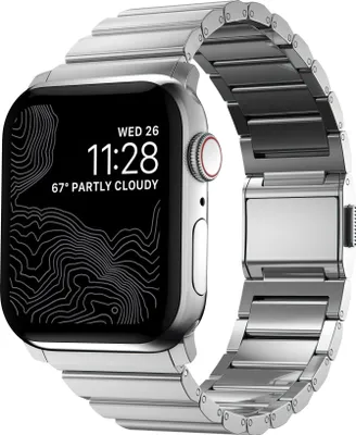 Image de Nomad Steel Bracelet 45/46/49 mm – Construction en acier inoxydable 316L – Fermoir magnétique sécurisé – Résistant aux rayures DLC - Gris
