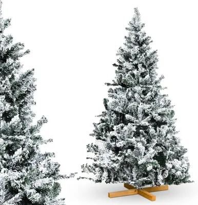 Produktbild von JUNG Künstlicher Weihnachtsbaum Künstlicher Spritzguss Weihnachtsbaum mit Schnee 2,40m, Tanne, Edeltanne, Nordmanntanne Premium Edel, Baum Tanne