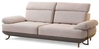 Image de Canapé 3 places, style moderne, couleur grise, neuf, salon, tissu, confortable et moelleux