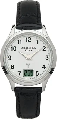 Produktbild von Adora Funk Damenuhr schwarzes Lederband Ø 29mm Armbanduhr Analog 5 BAR