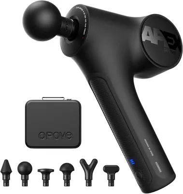 Productafbeelding van Massagepistool, diepweefmassageapparaat, 1,5 cm, elektrische handmassageapparaat, ergonomisch ontwerp voor nek, rug, schouders en benen, merk Apex, kleur zwart