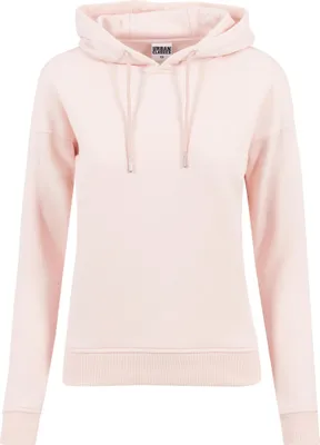 Produktbild von Urban Classics TB1524 | Damen Hoody Kapuzenpullover mit breiten Rippbündchen - Farbe: Pink - Größe: L